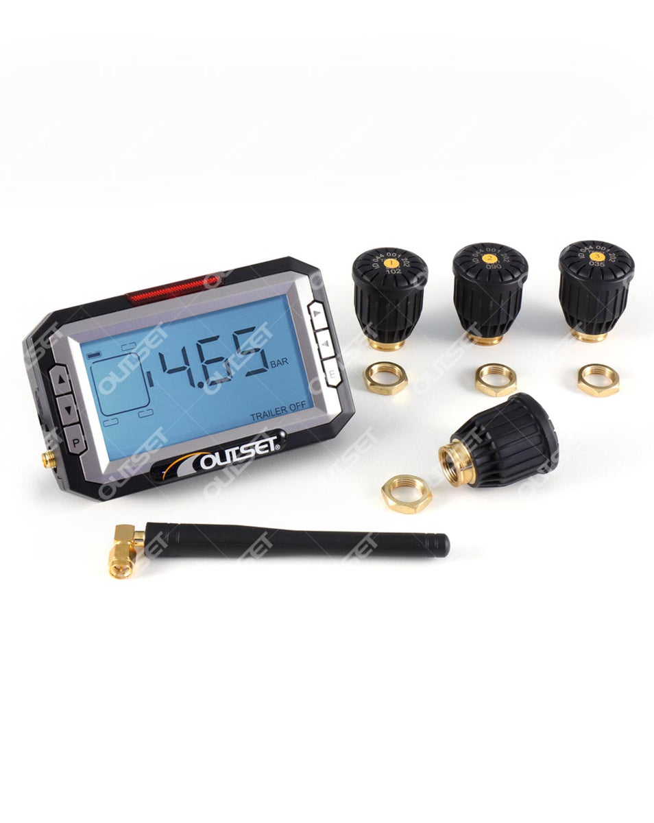 TPMS - Kit di monitoraggio pneumatici TPMS per auto, sistema monitoraggio  pressione dei pneumatici LCD accendisigari caricatore USB 4 sensori interni